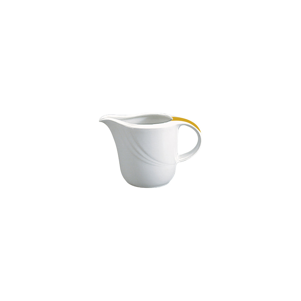 SH9184715/62981 Donna Senior Decor Creamer with Yellow Band 150ml Tomkin Australia Hospitality Supplies