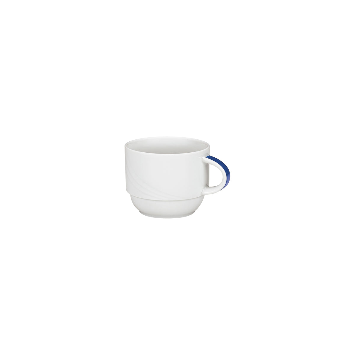 SH9185119/62961 Donna Senior Decor Stackable Cup with Medium Blue Band 180ml Tomkin Australia Hospitality Supplies