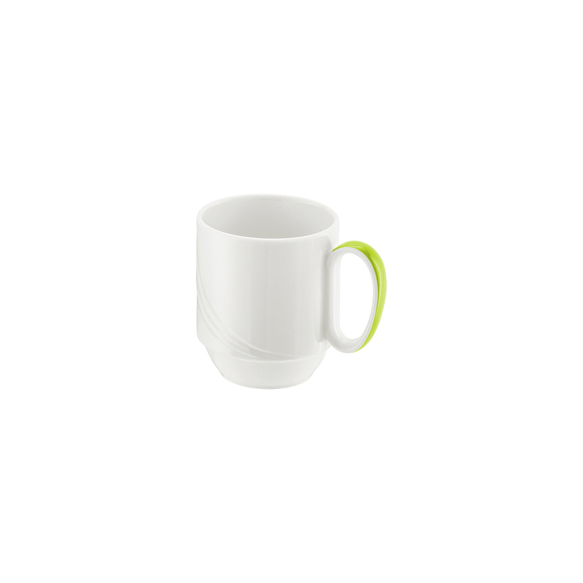 SH9185629/62941 Donna Senior Decor Stackable Mug with Light Green Band 280ml Tomkin Australia Hospitality Supplies