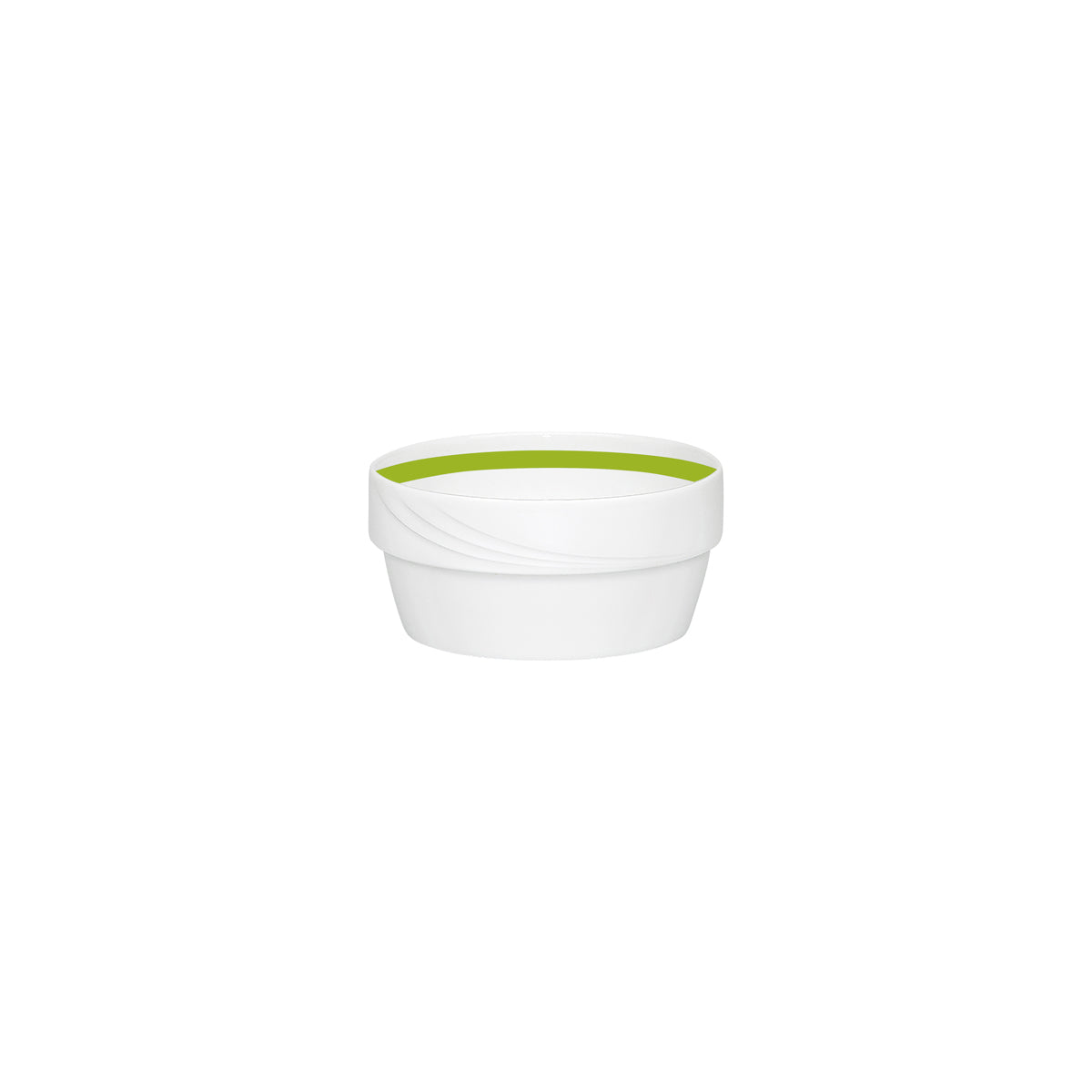 SH9185745/62941 Donna Senior Decor Stackable Round Soup Bowl with Light Green Band 125x59mm / 470ml Tomkin Australia Hospitality Supplies