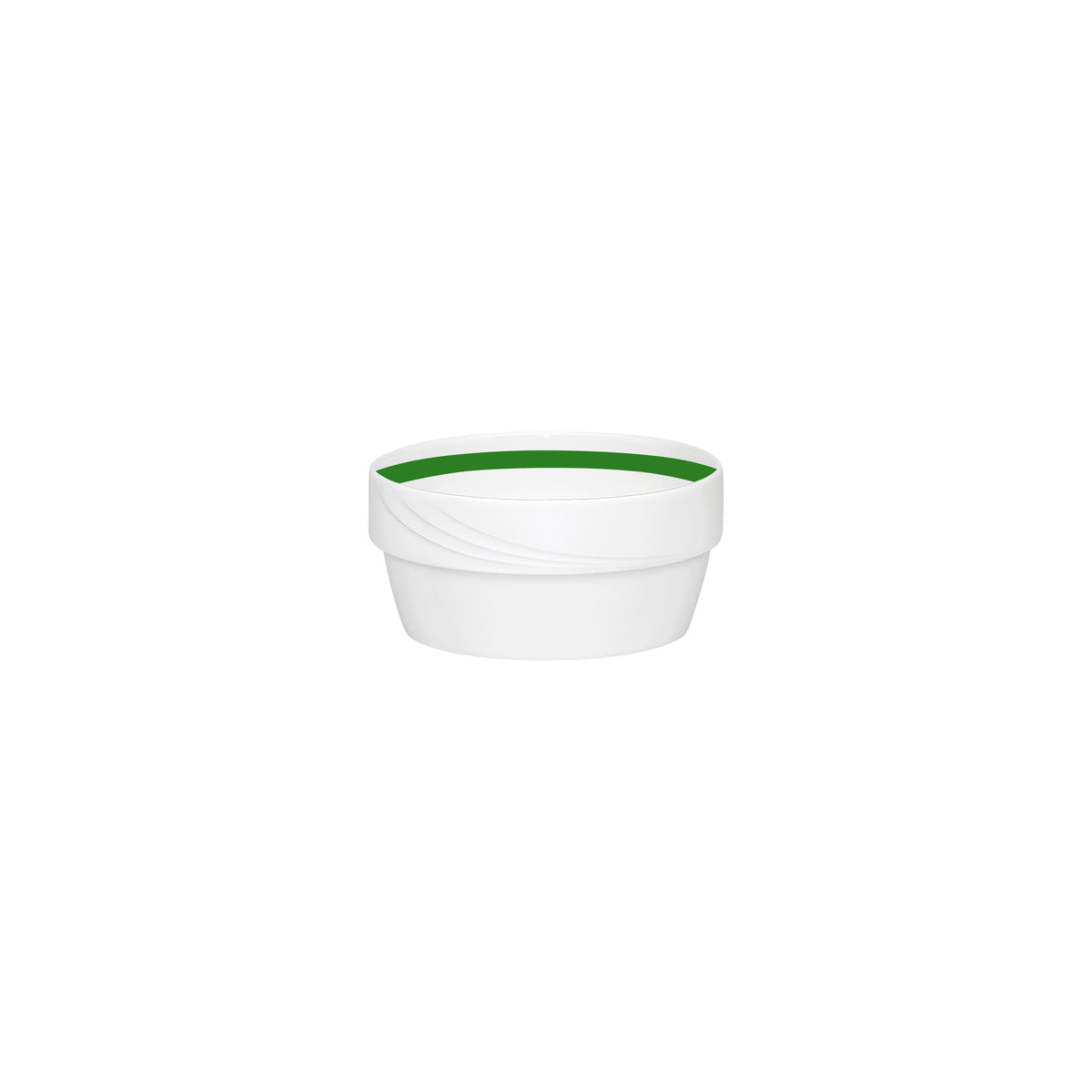 SH9185745/62951 Donna Senior Decor Stackable Round Soup Bowl with Dark Green Band 125x59mm / 470ml Tomkin Australia Hospitality Supplies