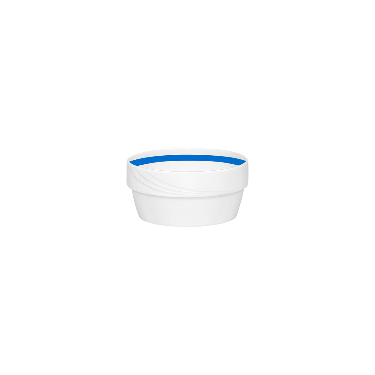 SH9185745/62961 Donna Senior Decor Stackable Round Soup Bowl with Medium Blue Band 125x59mm / 470ml Tomkin Australia Hospitality Supplies