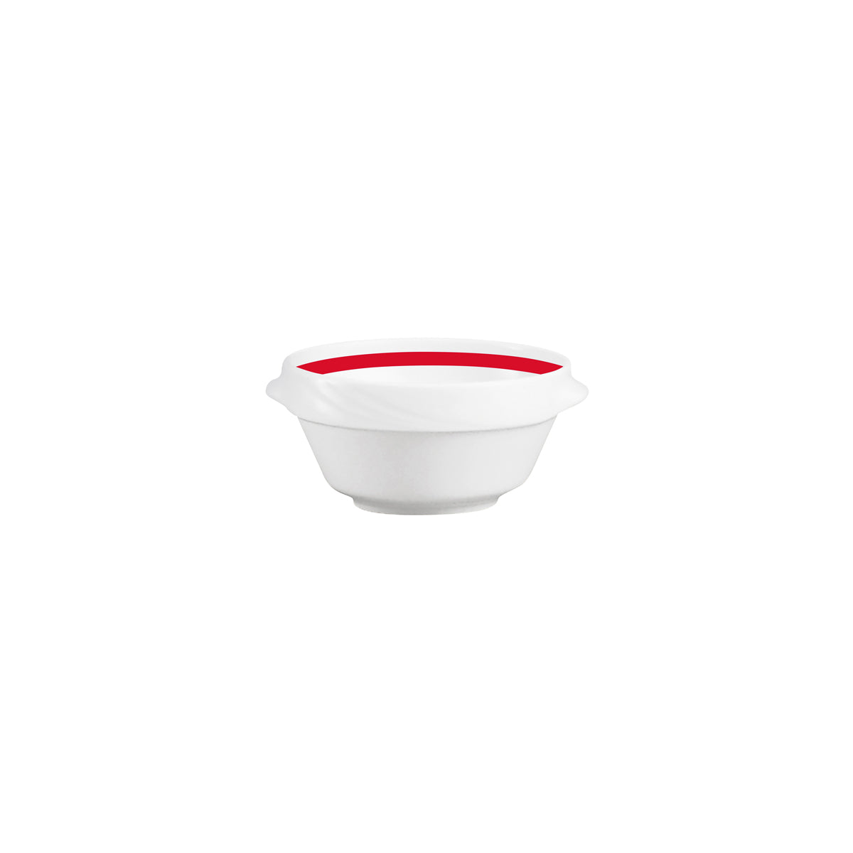 SH9185750/62931 Donna Senior Decor Stackable Round Soup Bowl with Red Band 132x67mm / 500ml Tomkin Australia Hospitality Supplies