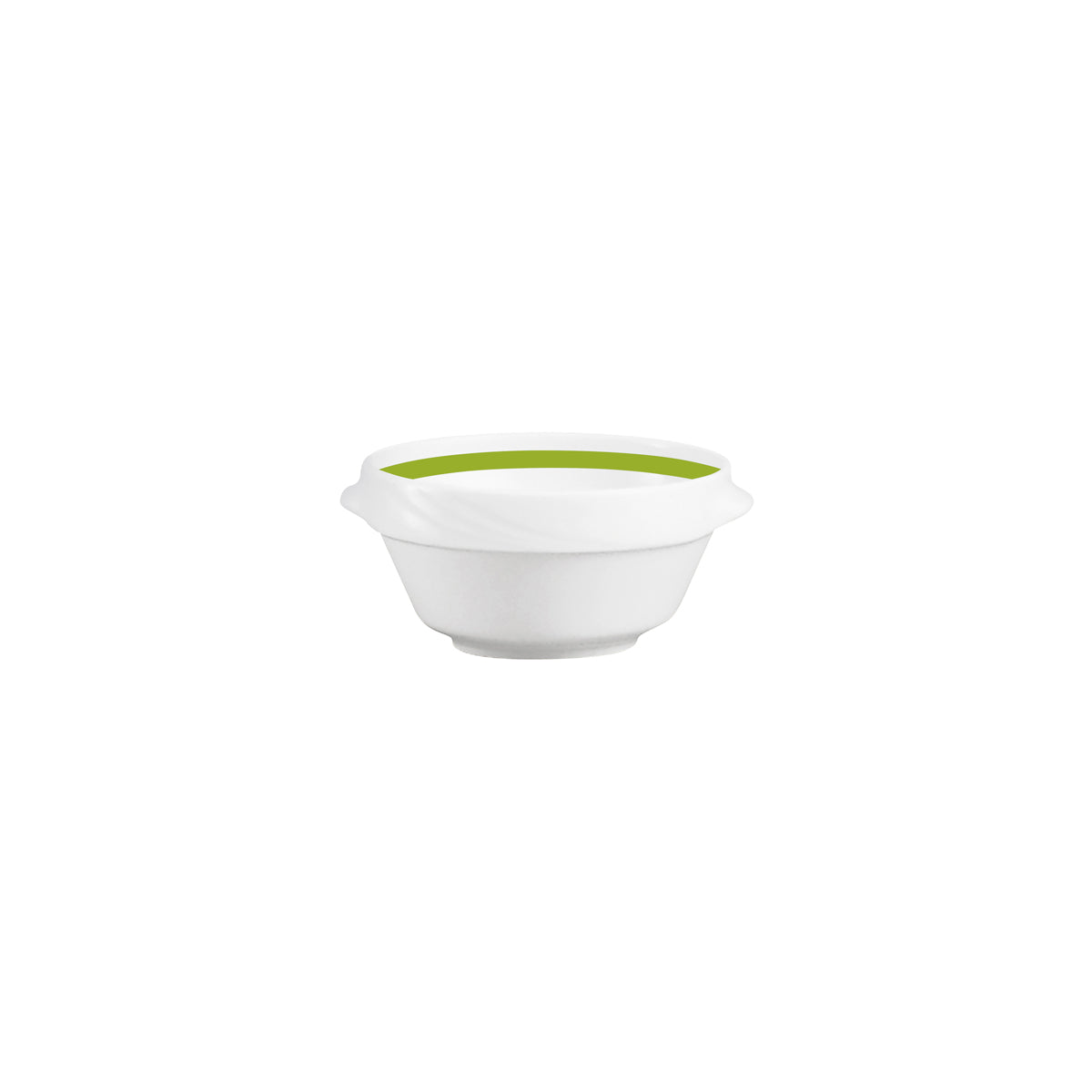 SH9185750/62941 Donna Senior Decor Stackable Round Soup Bowl with Light Green Band 132x67mm / 500ml Tomkin Australia Hospitality Supplies