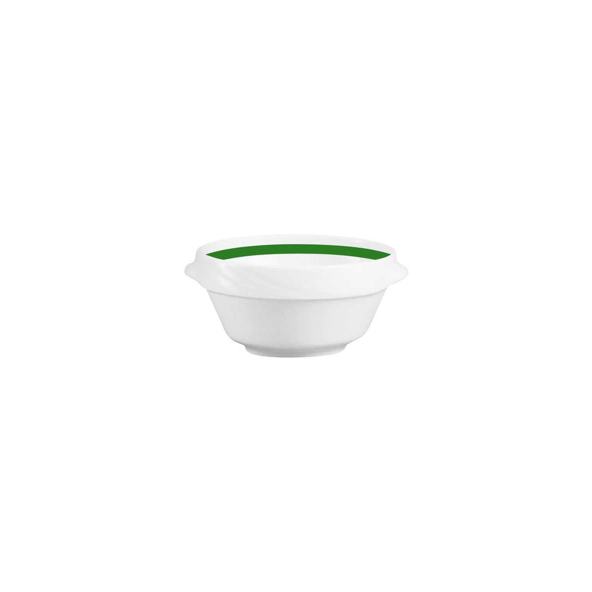 SH9185750/62951 Donna Senior Decor Stackable Round Soup Bowl with Dark Green Band 132x67mm / 500ml Tomkin Australia Hospitality Supplies