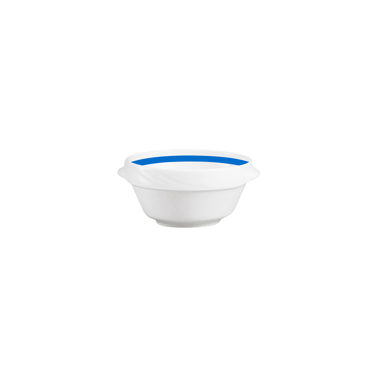SH9185750/62961 Donna Senior Decor Stackable Round Soup Bowl with Medium Blue Band 132x67mm / 500ml Tomkin Australia Hospitality Supplies