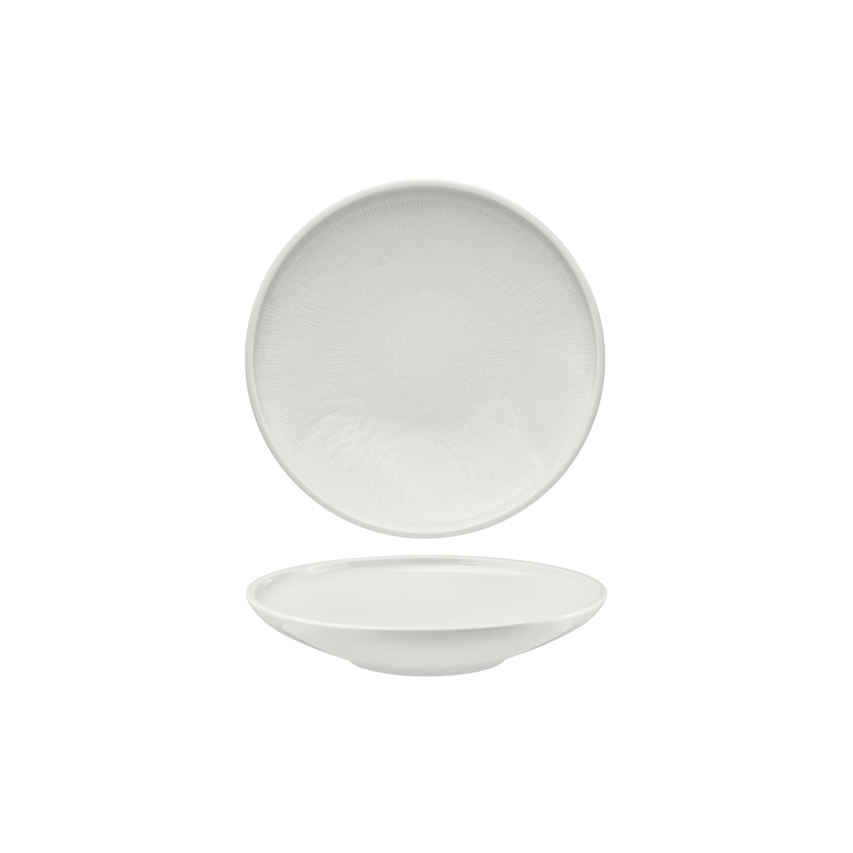 SH9251371 Schonwald Shiro Round Deep Coupe Plate Relief Design 210mm Tomkin Australia Hospitality Supplies