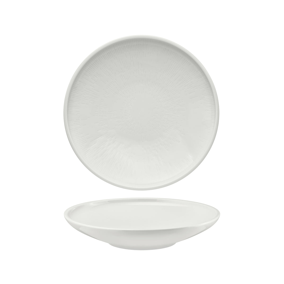 SH9251376 Schonwald Shiro Round Deep Coupe Plate Relief Design 260mm Tomkin Australia Hospitality Supplies