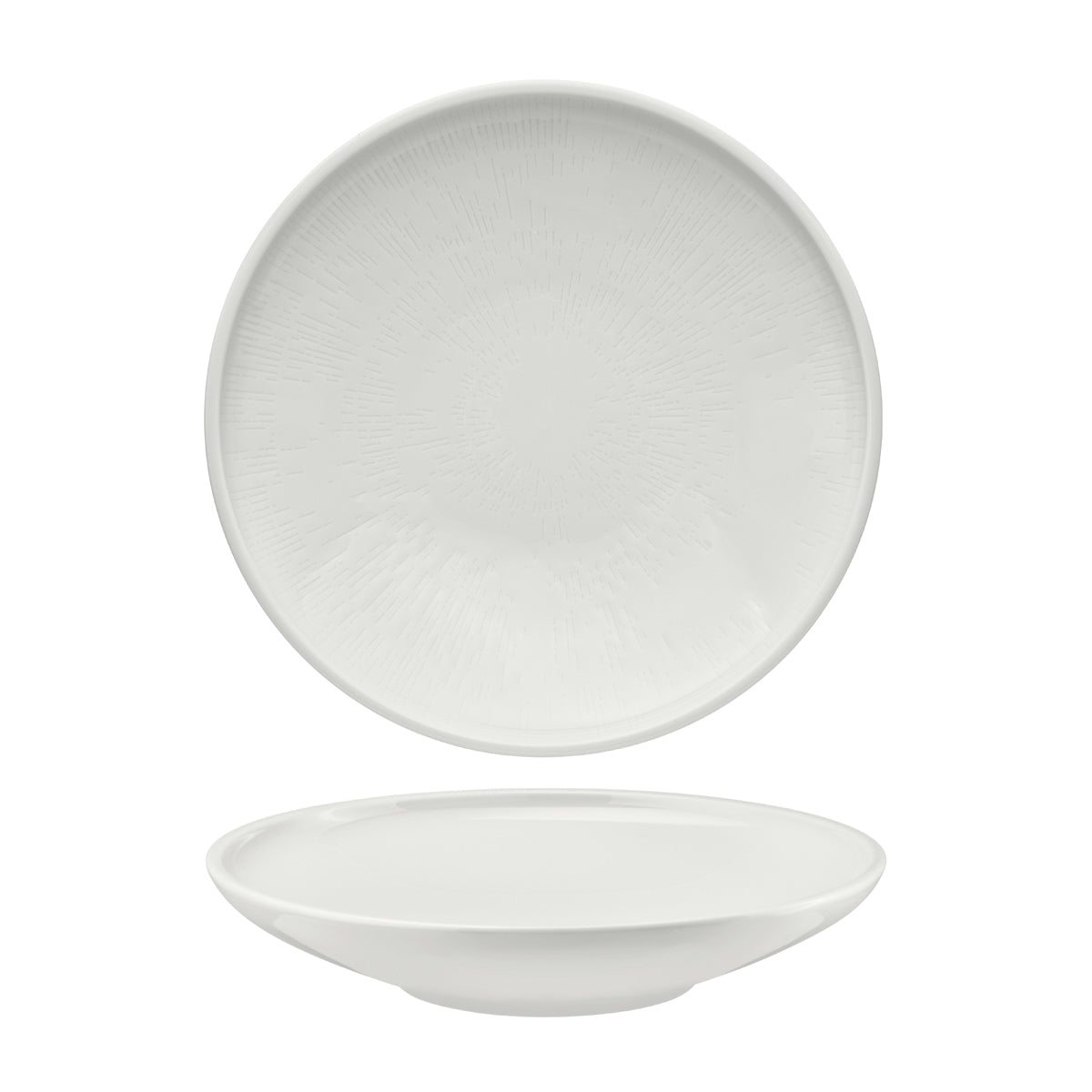 SH9251378 Schonwald Shiro Round Deep Coupe Plate Relief Design 280mm Tomkin Australia Hospitality Supplies