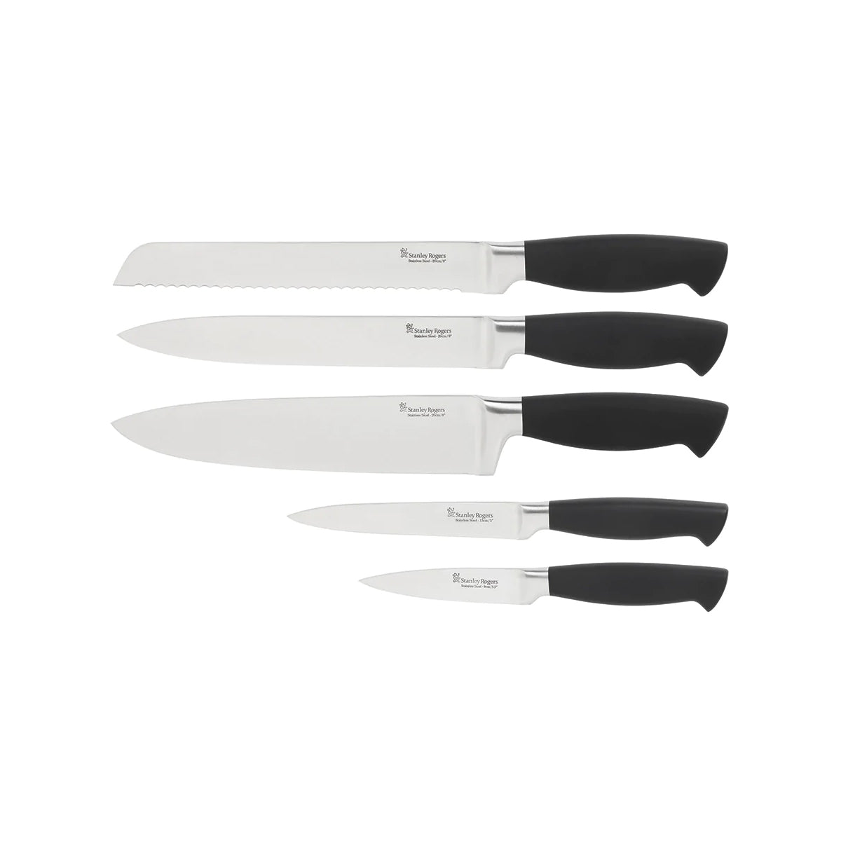 SR41413 Stanley Rogers Framed Acacia 6pc Knife Block Set Tomkin Australia Hospitality Supplies