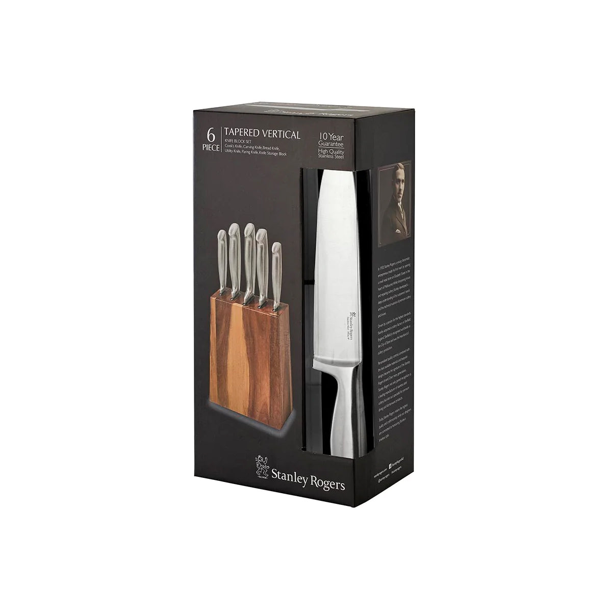 Tapered Vertical 6pc Knife Block Set