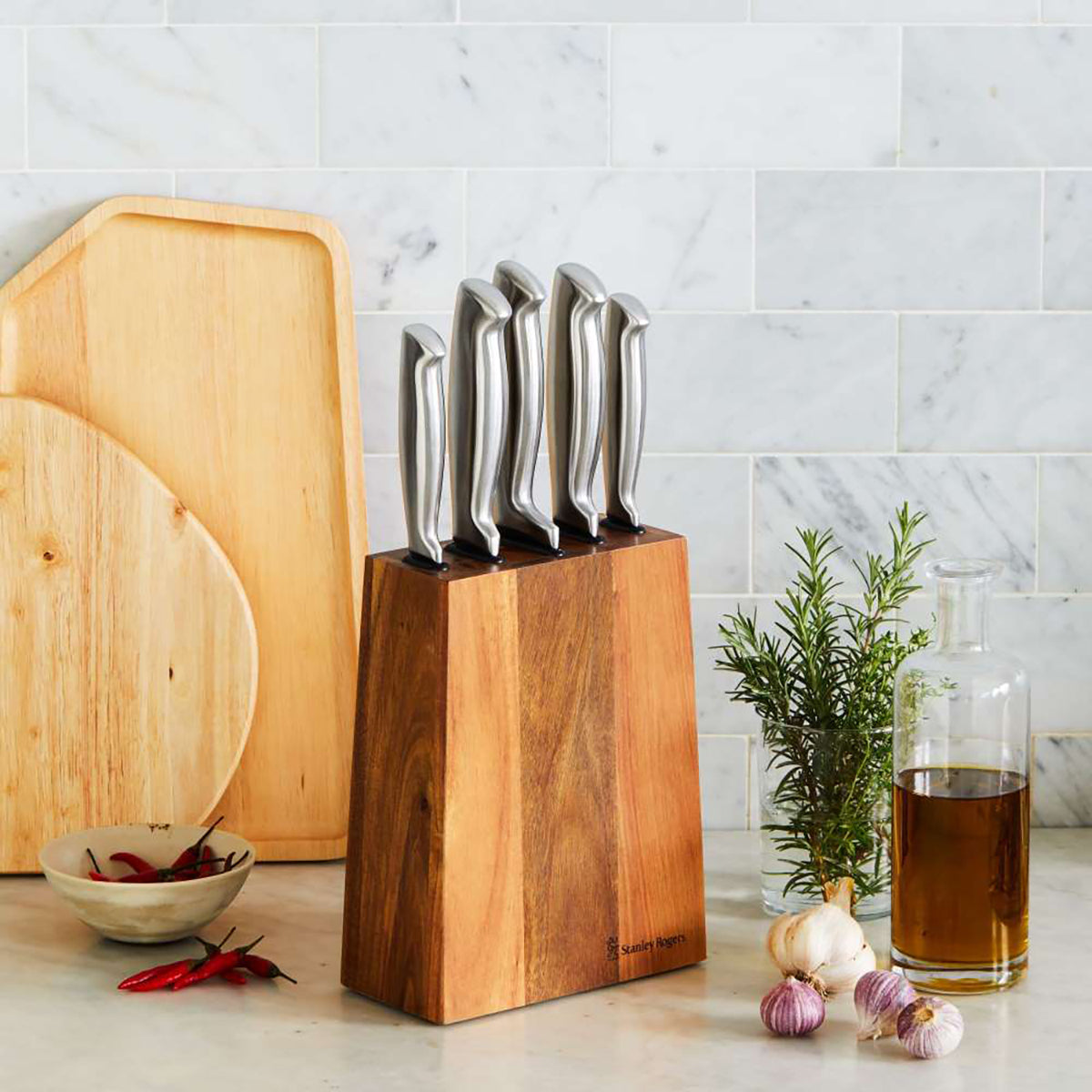 Tapered Vertical 6pc Knife Block Set