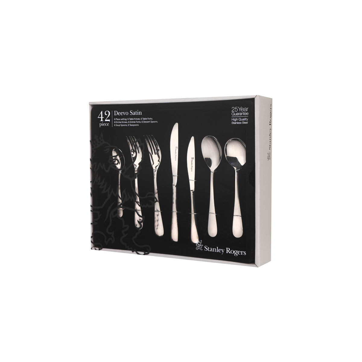 SR50502 Stanley Rogers Deevo Satin 42pc Cutlery Set Tomkin Australia Hospitality Supplies