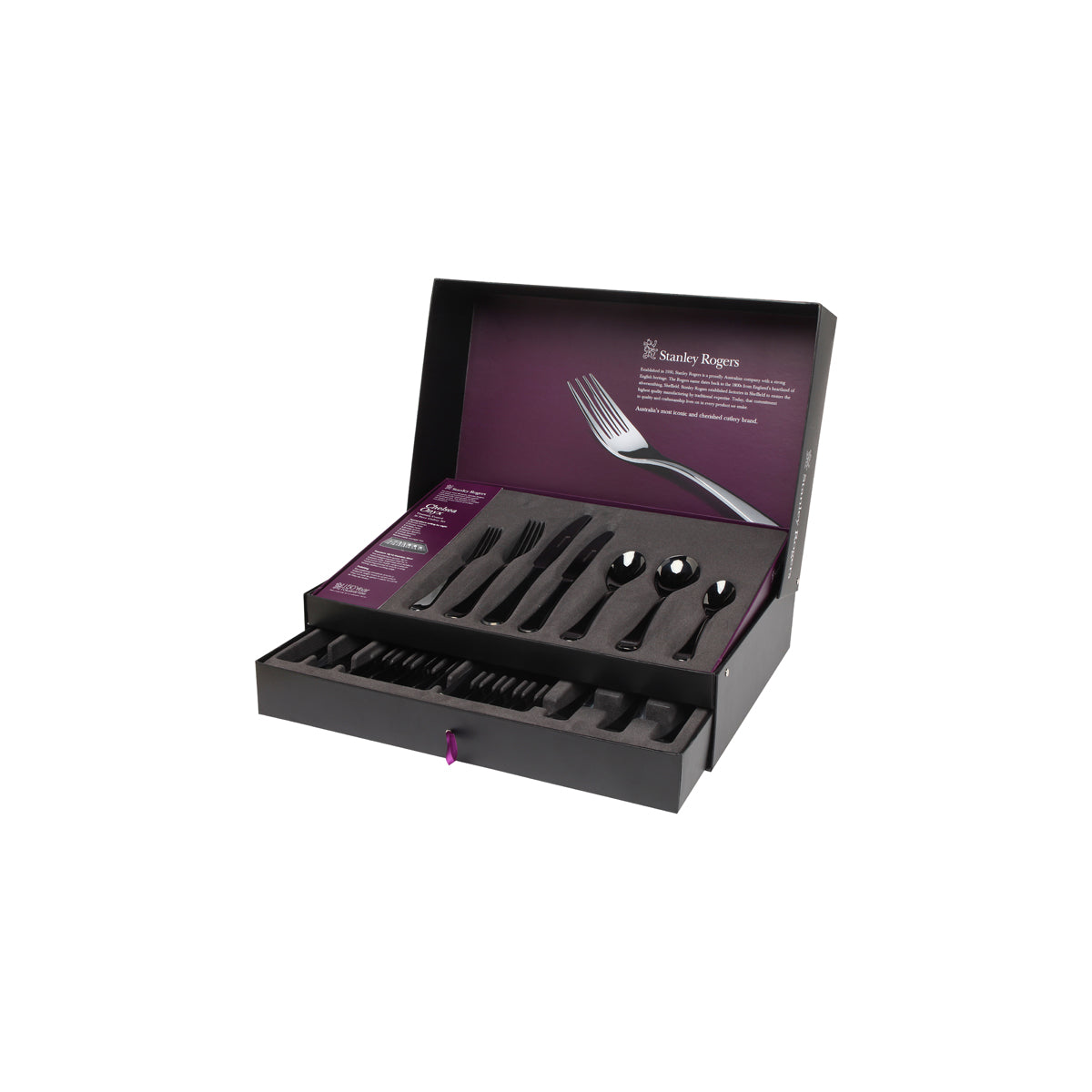 SR50560 Stanley Rogers Chelsea Onyx 56pc Cutlery Set  Tomkin Australia Hospitality Supplies