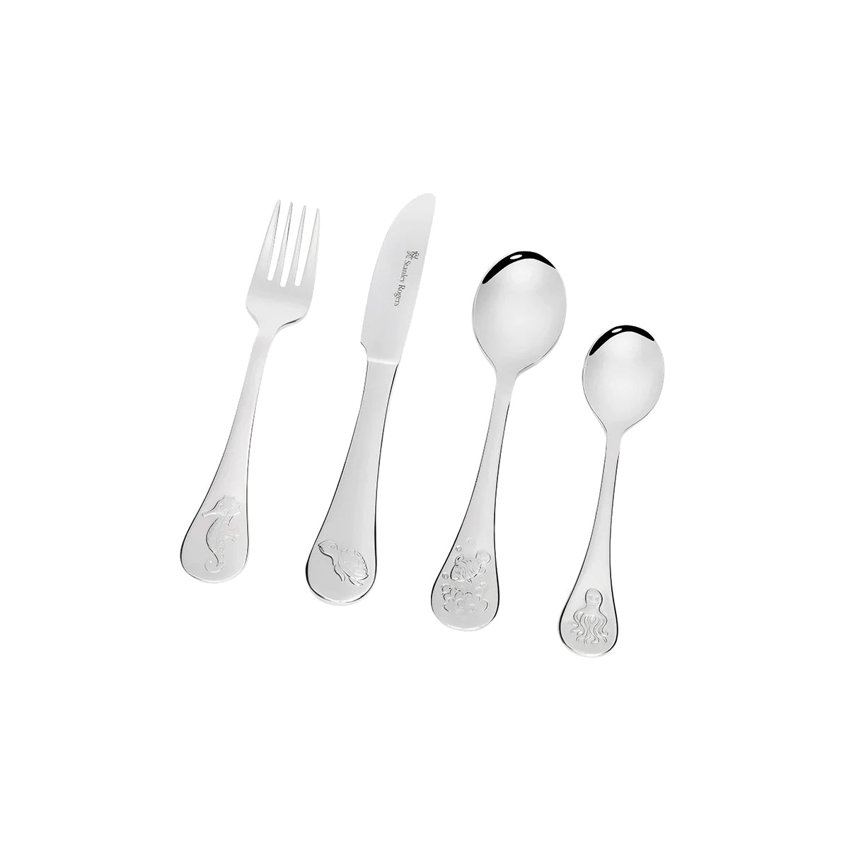 Childrens Cutlery Sea Animals 4pc Set