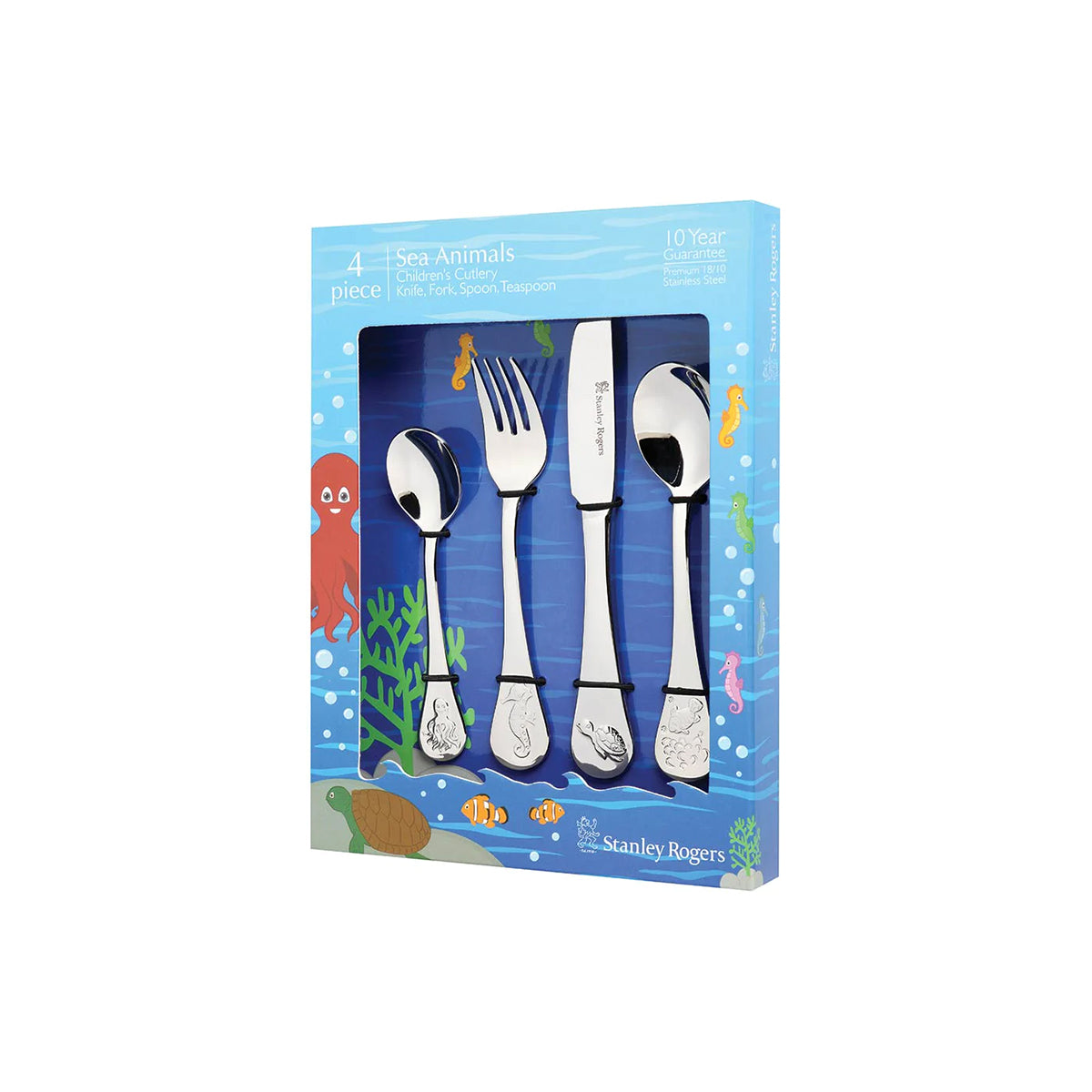 Childrens Cutlery Sea Animals 4pc Set