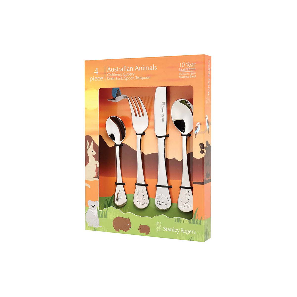 Childrens Cutlery Australian Animals 4pc Set
