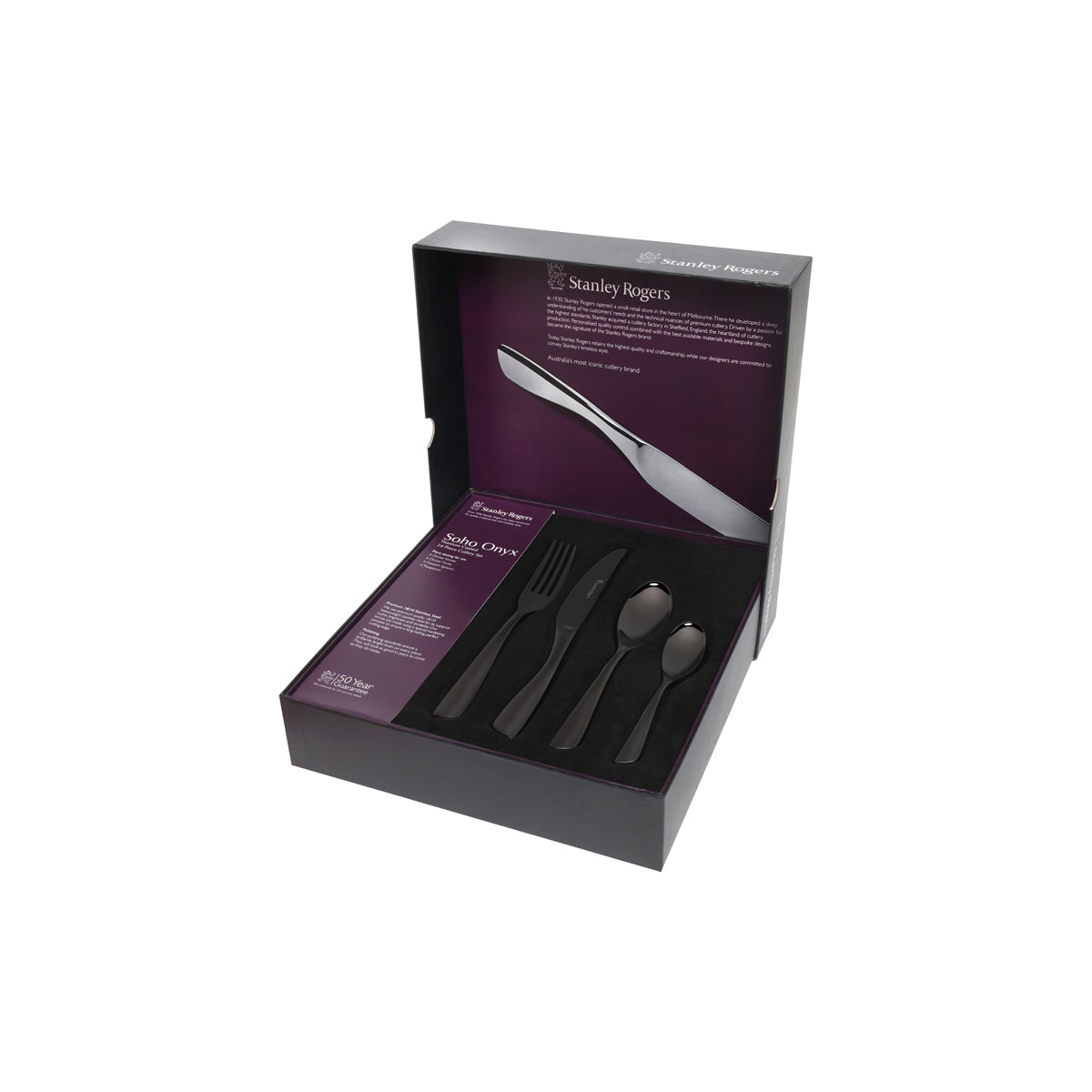 Soho Onyx 24pc Cutlery Set