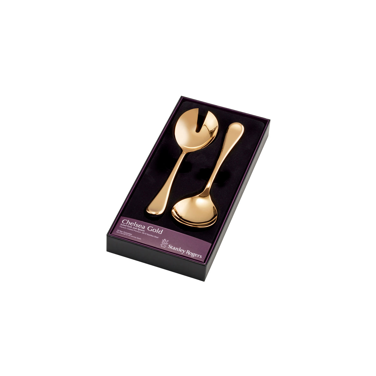 SR50844 Stanley Rogers Chelsea Gold 2pc Salad Servers  Tomkin Australia Hospitality Supplies