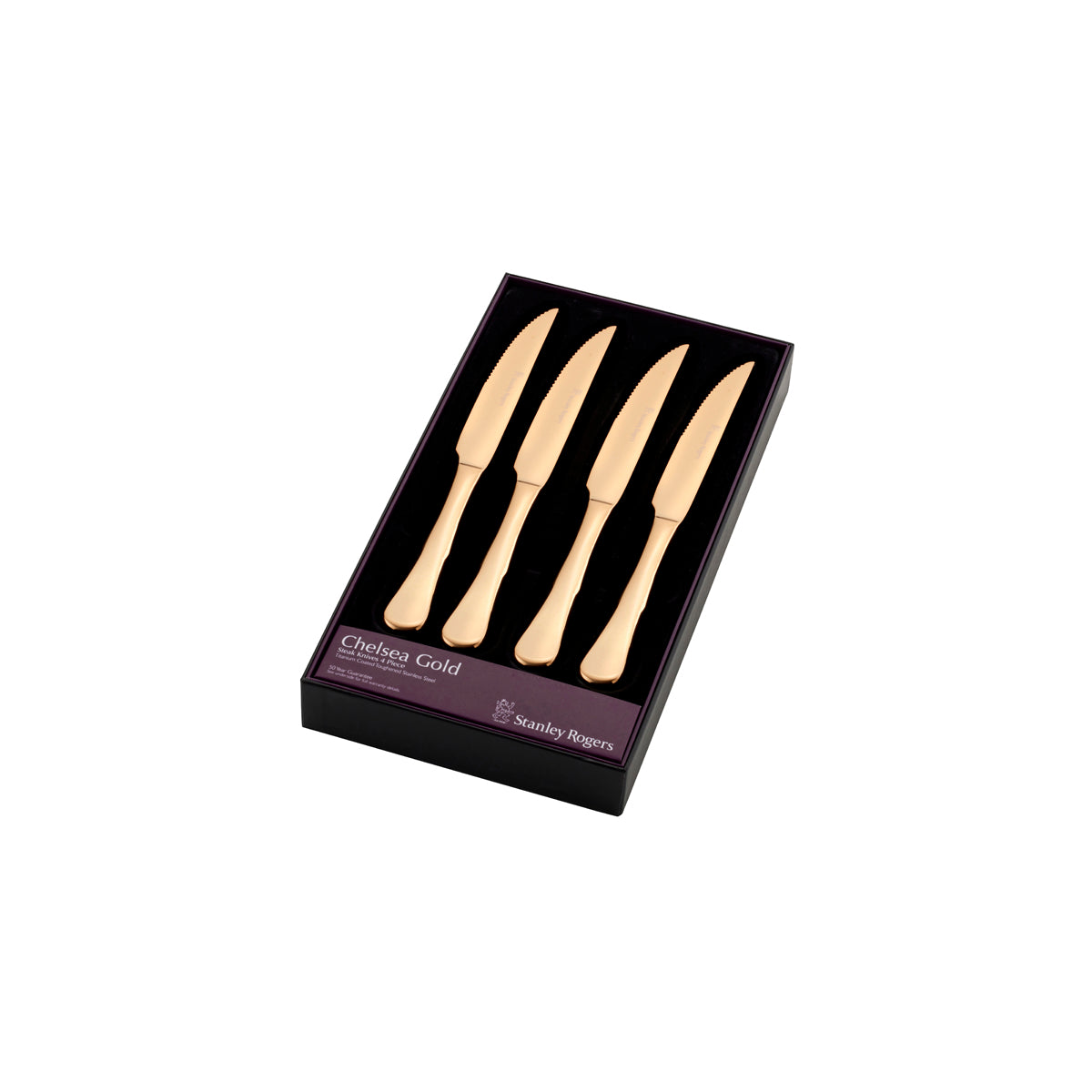 SR50845 Stanley Rogers Chelsea Gold 4pc Steak Knive  Tomkin Australia Hospitality Supplies