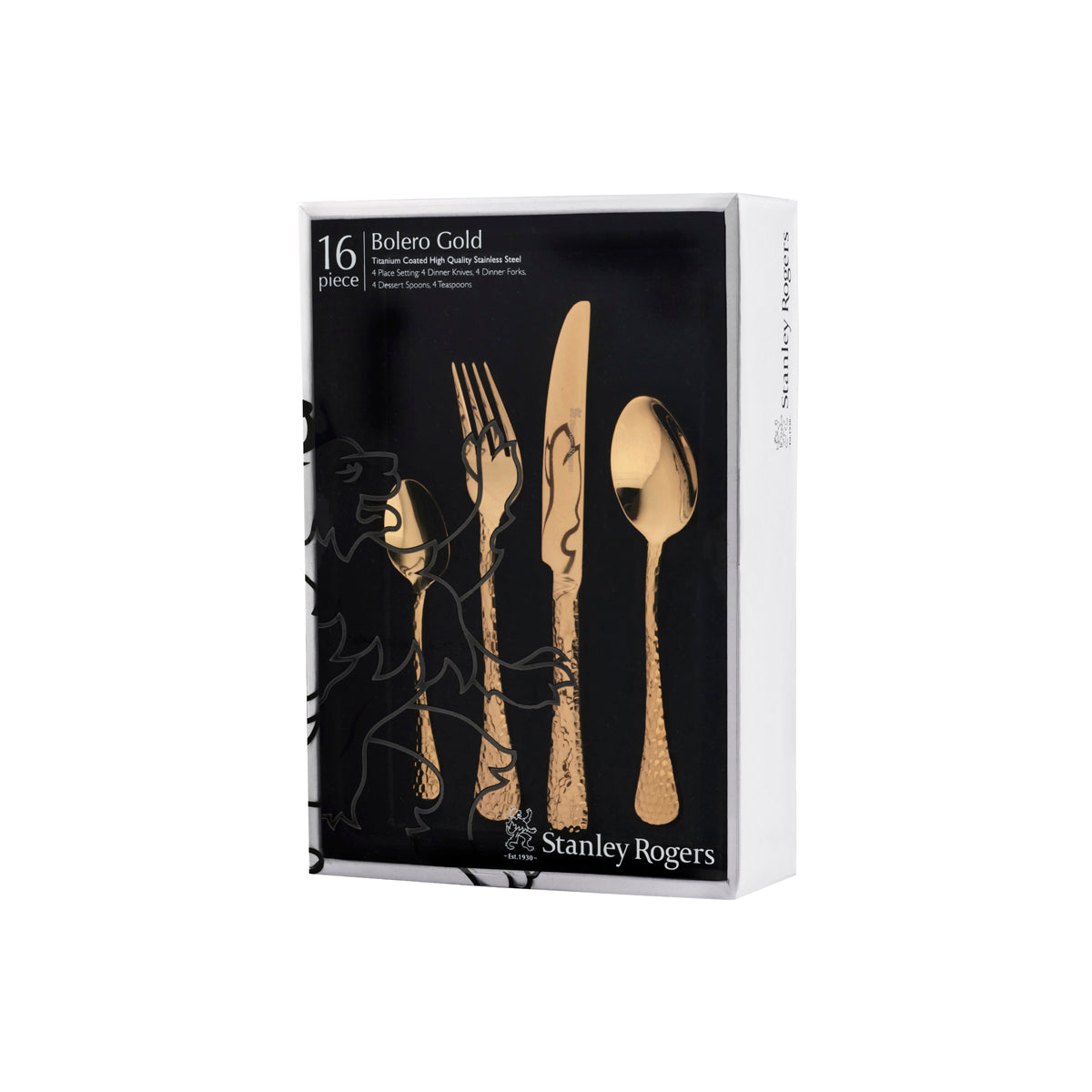 Bolero Gold 16pc Cutlery Set