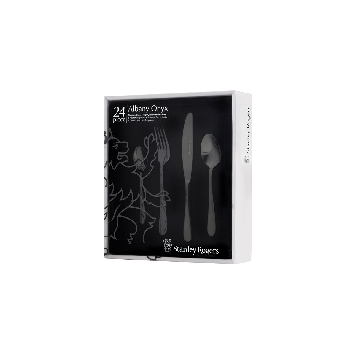 SR50865 Stanley Rogers Albany Onyx 24pc Cutlery Set Tomkin Australia Hospitality Supplies