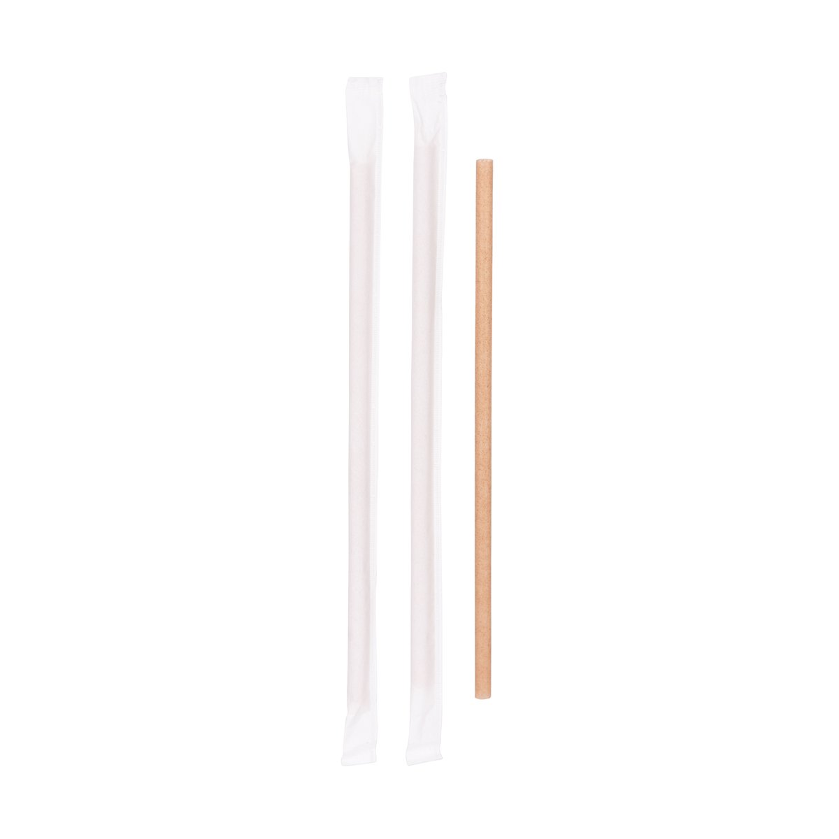 STHSC6WRPS Sugarcane with PLA Regular Straw Wrapped 6x200mm Tomkin Australia Hospitality Supplies