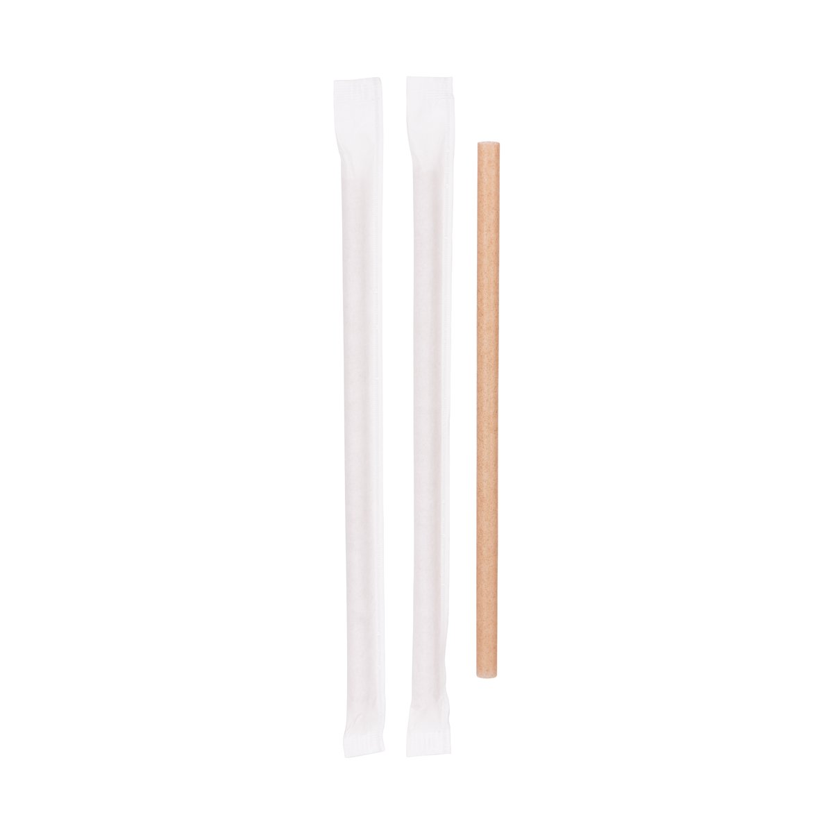 STHSC8WRPS Sugarcane with PLA Regular Straw Wrapped 8x200mm Tomkin Australia Hospitality Supplies