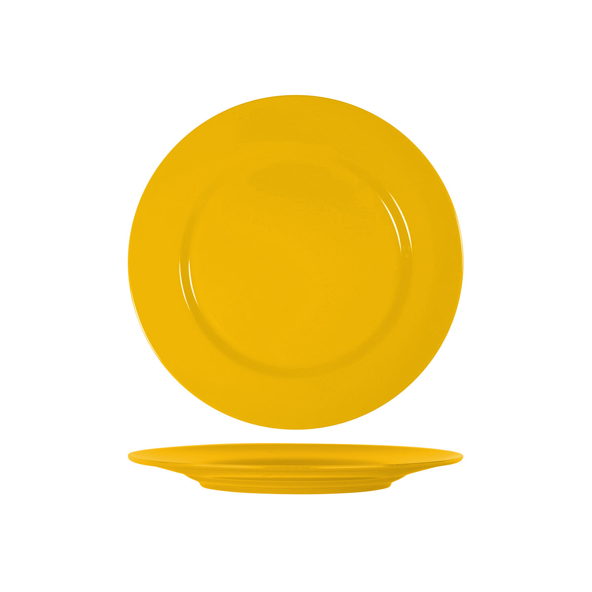 SUPER20603 Superware Yellow Round with Flat Rim 260mm Tomkin Australia Hospitality Supplies