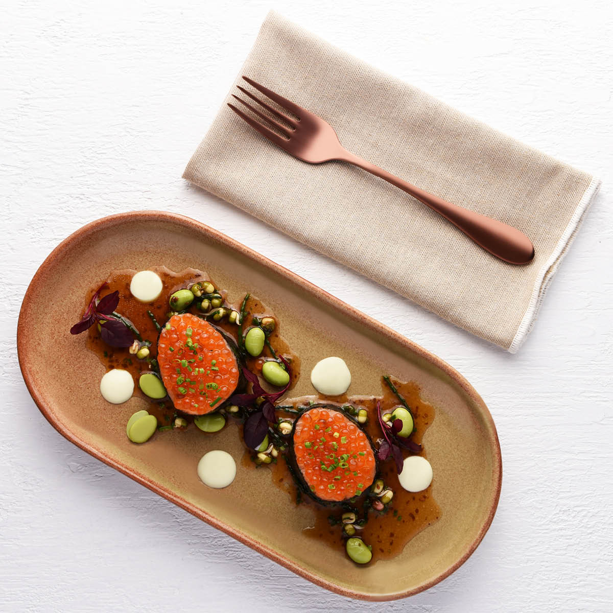 Artistica Flame Square Sauce Dish 80mm