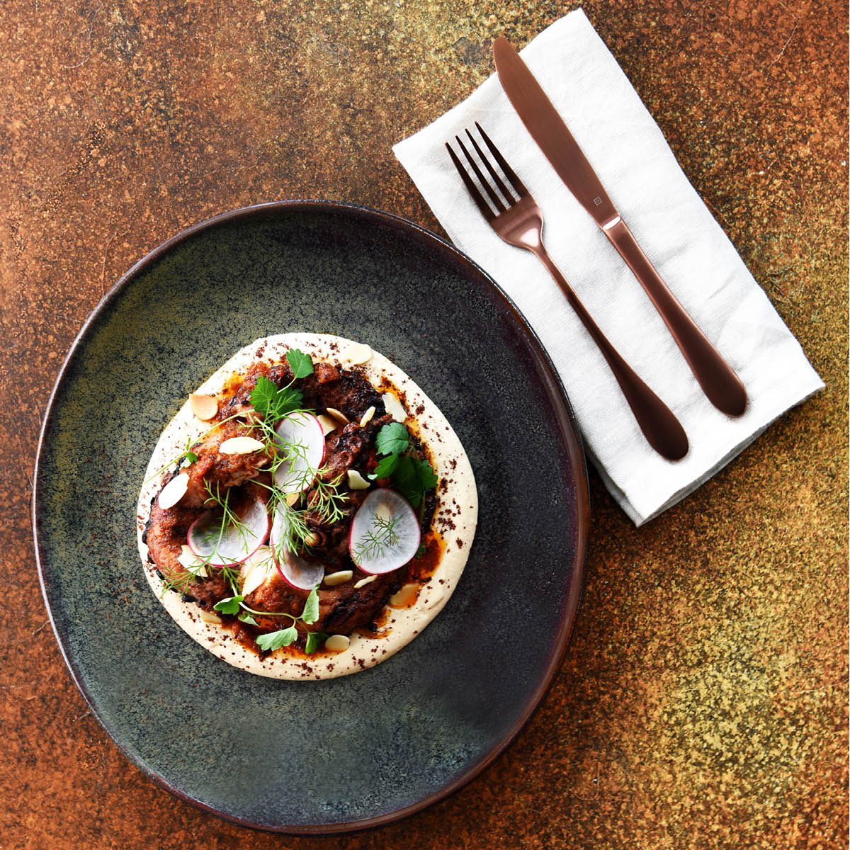 Artistica Reactive Brown Round Tapas Dish 110mm