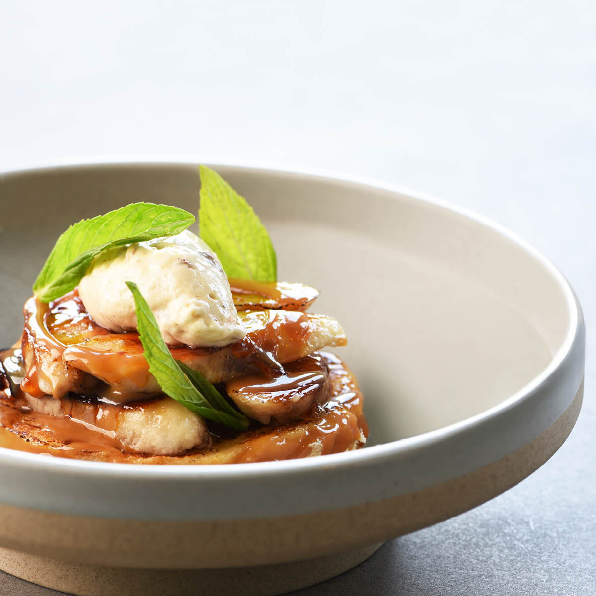 908618 Tablekraft Soho Limestone Footed Bowl 156mm Tomkin Australia Hospitality Supplies