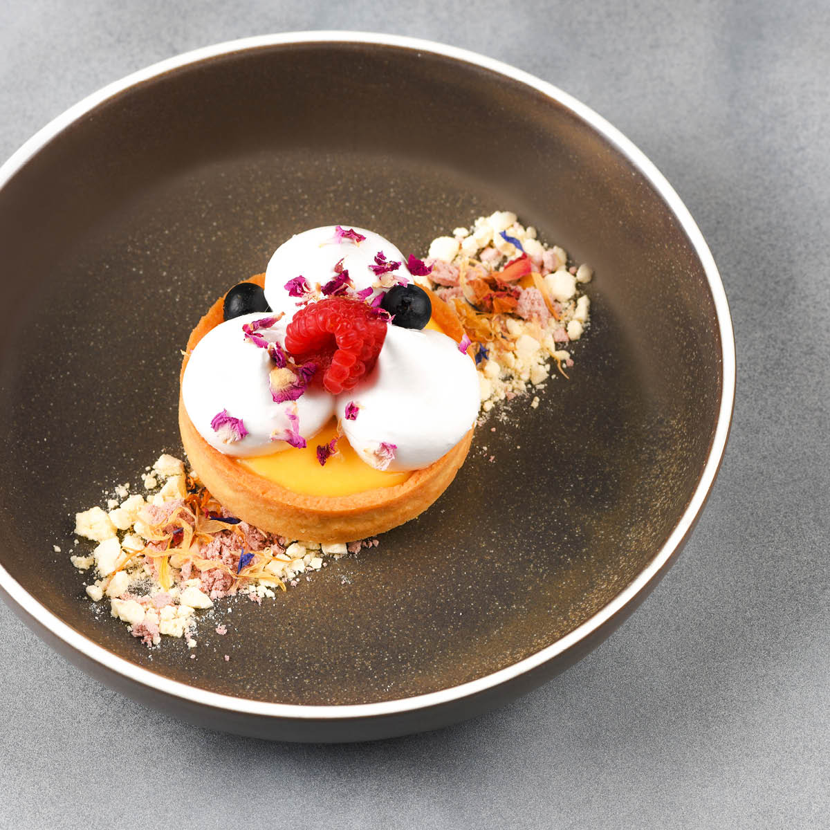 908310 Tablekraft Urban Dark Grey Coupe Plate 268mm Tomkin Australia Hospitality Supplies