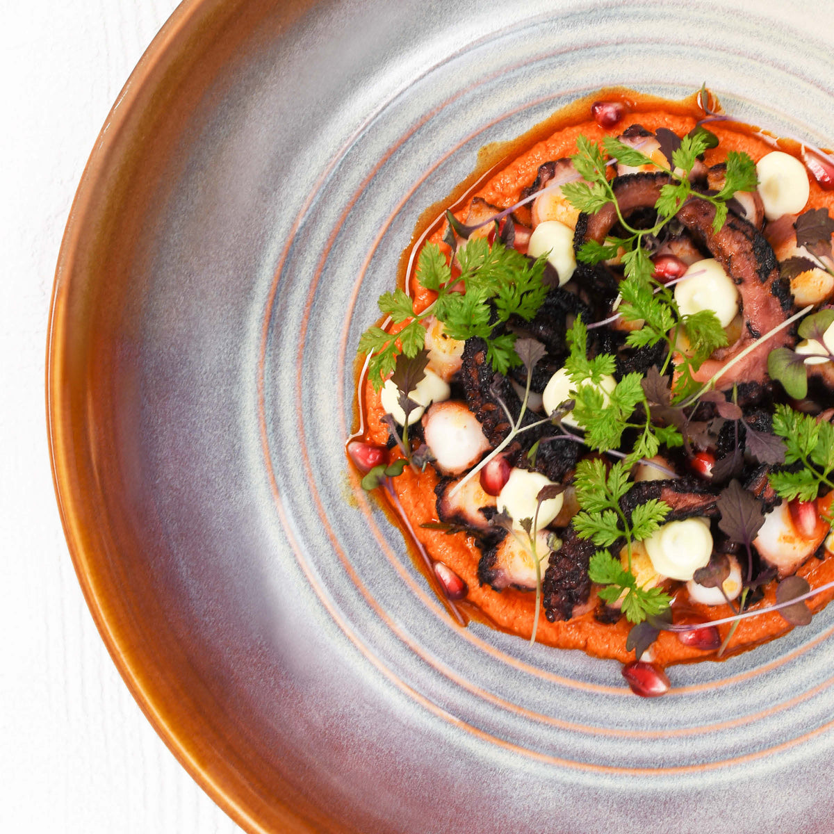 907255 Tablekraft Urban Loft Auburn Serve Deep Bowl 270mm / 1850ml Tomkin Australia Hospitality Supplies