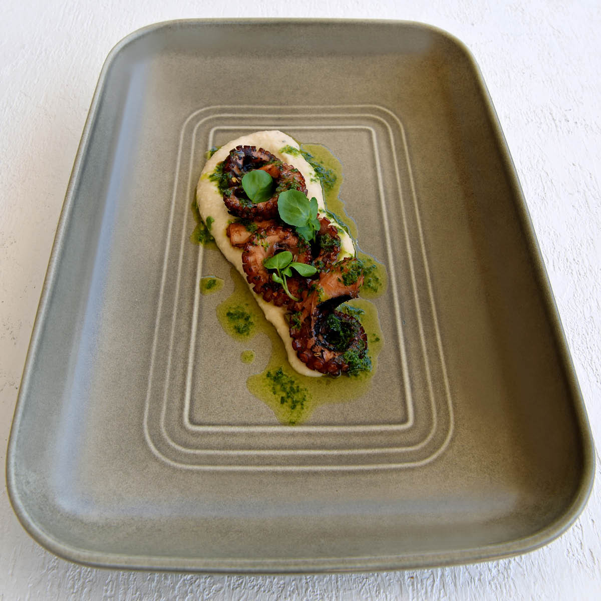 Urban Loft Frost Grey Oval Serve Platter 180x100mm