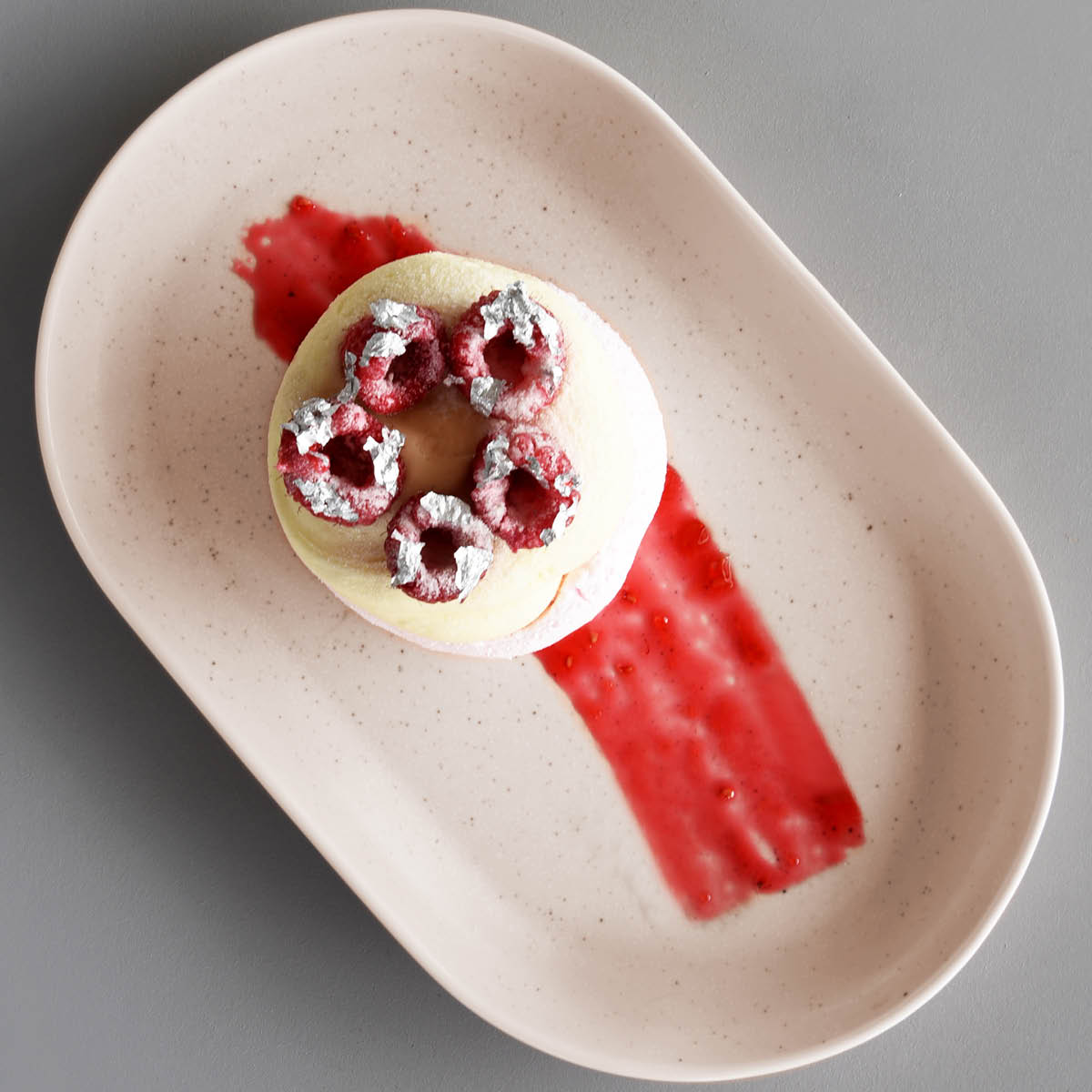 908422 Tablekraft Urban Reactive Pink Oval Plate 295x140mm Tomkin Australia Hospitality Supplies