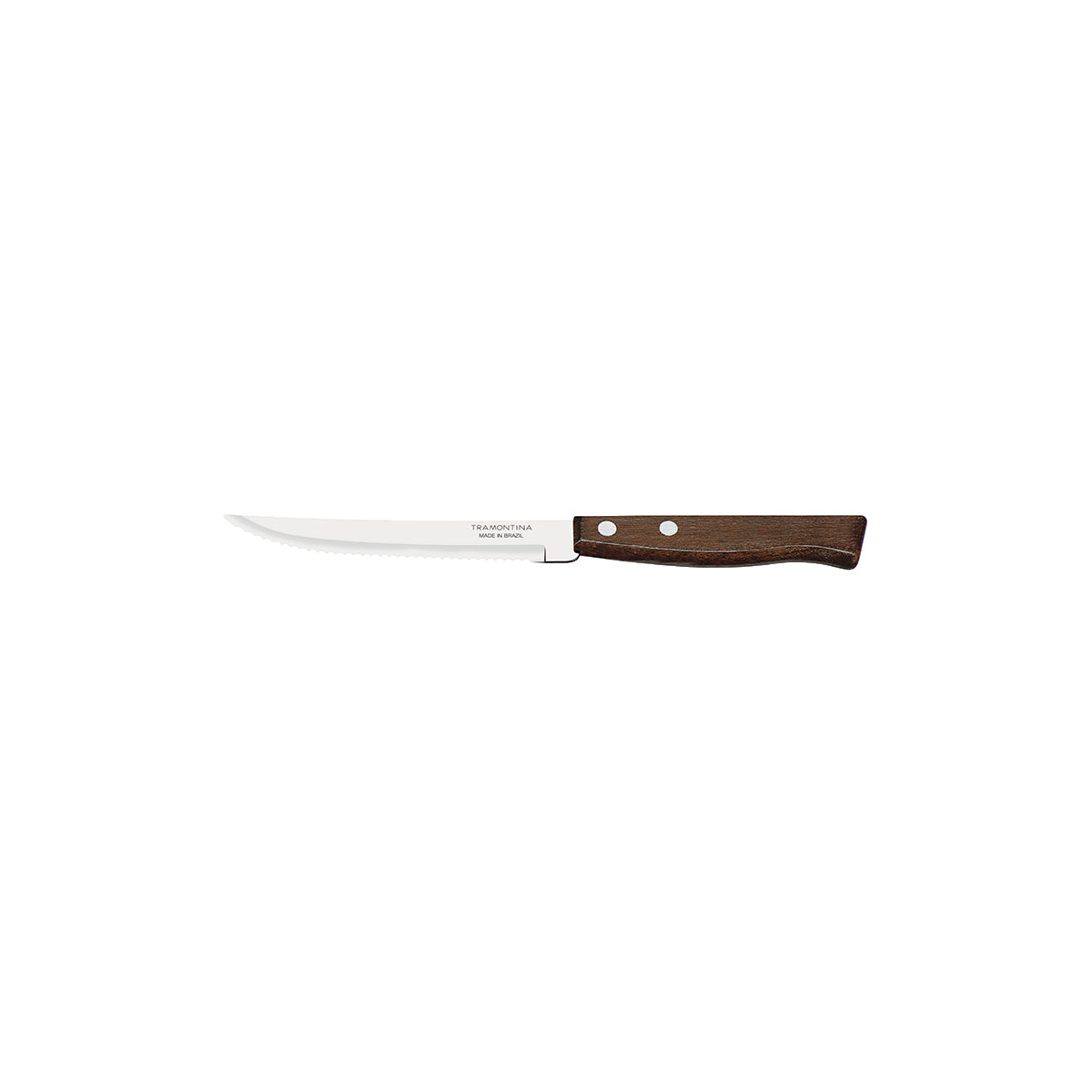 TM22200/405 Tramontina  Traditional Steak Knife Wood Handle Brown 205mm Tomkin Australia Hospitality Supplies
