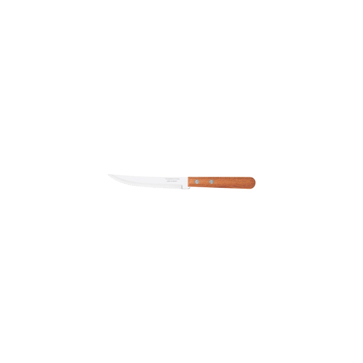 TM22300/405 Tramontina Dynamic Steak Knife Serrated Narrow Blade Wood 127mm Tomkin Australia Hospitality Supplies