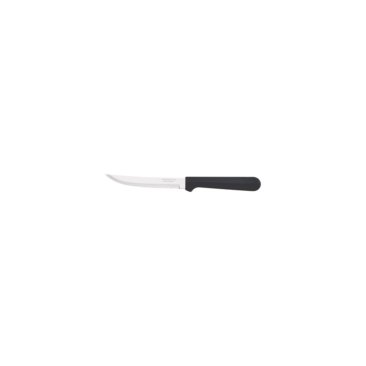 TM23270/465 Tramontina Churrasco Tulum Steak Knife Serrated Narrow Blade Black 127mm Tomkin Australia Hospitality Supplies