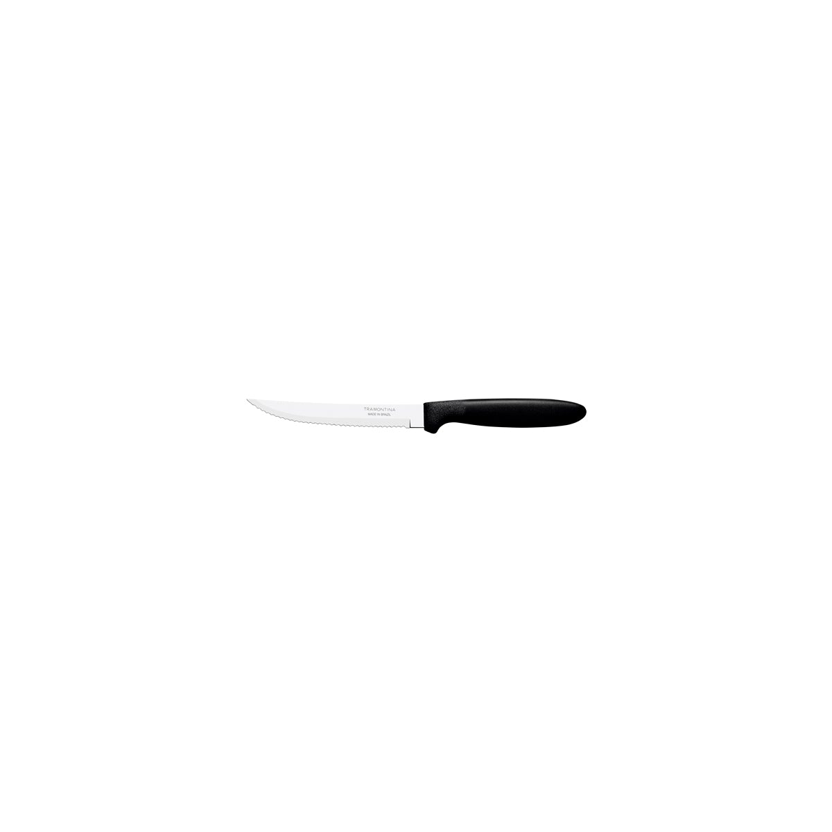 TM23360/405 Tramontina Churrasco Steak Knife Serrated Narrow Blade Black 127mm Tomkin Australia Hospitality Supplies