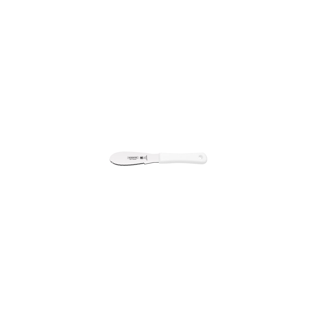 TM24670/184 Tramontina Professional Master Spatula with Curved Serrated Edge White 102mm Tomkin Australia Hospitality Supplies