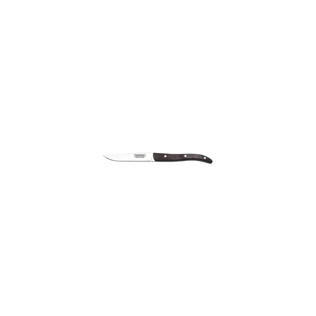TM29810/023 Tramontina Churrasco Steak Knife Serrated Narrow Blade with Polywood Handle Brown 102mm Tomkin Australia Hospitality Supplies