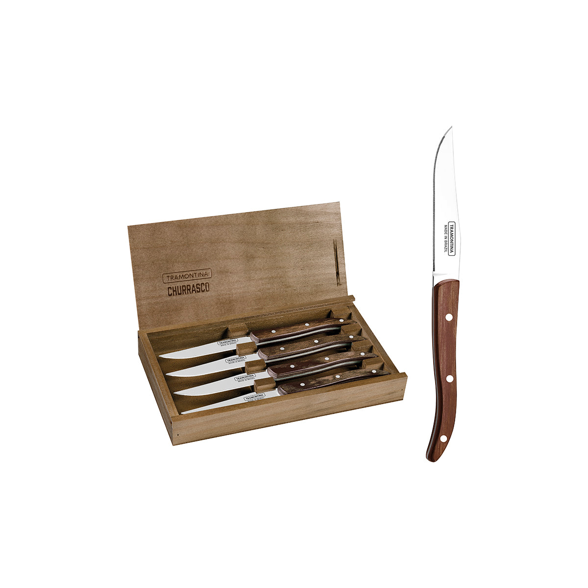 TM29899/517 Tramontina  Churrasco Paisano Premium Cutlery 4 Piece Set  TBA Tomkin Australia Hospitality Supplies