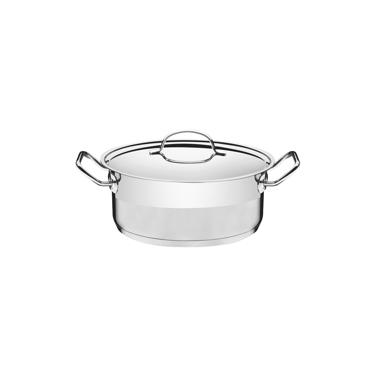 TM62623/281 Tramontina Professional Casserole with Lid Stainless Steel 280mm Tomkin Australia Hospitality Supplies