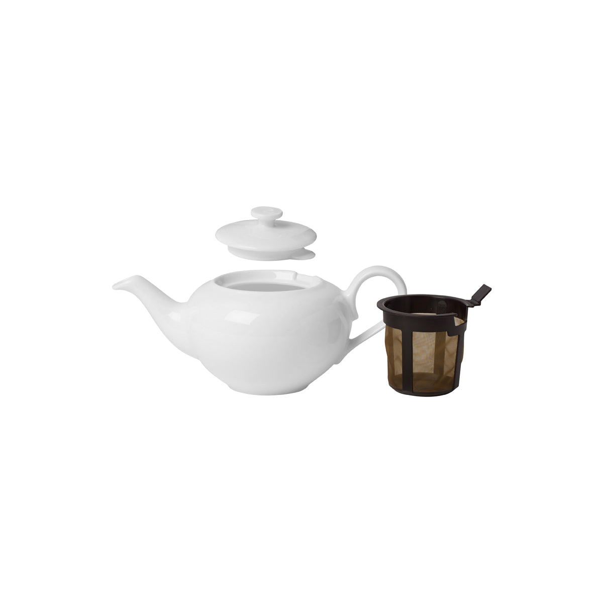 VB16-3272-0630 Villeroy And Boch Villeroy And Boch Stella Hotel White Teapot with Filter And Lid 400ml Tomkin Australia Hospitality Supplies
