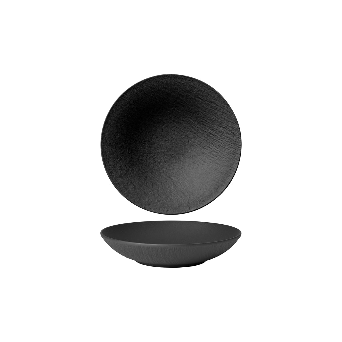 VB16-4074-2536 Villeroy And Boch Villeroy And Boch The Rock Black Shale Deep Coupe Plate 240mm Tomkin Australia Hospitality Supplies
