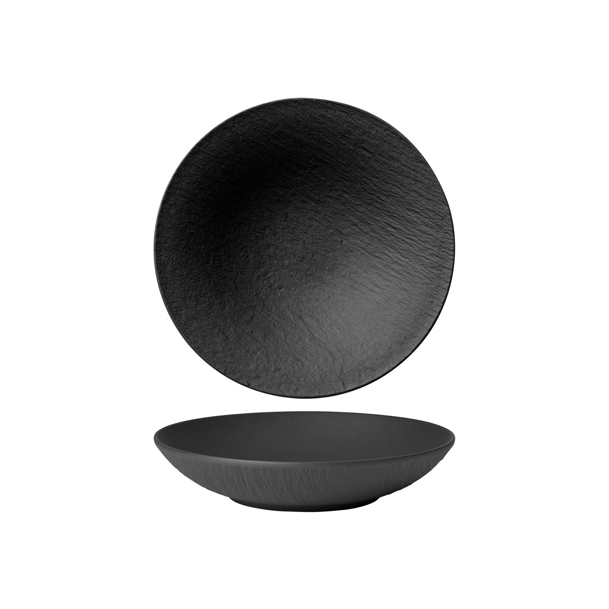 VB16-4074-2701 Villeroy And Boch Villeroy And Boch The Rock Black Shale Deep Coupe Plate 290mm Tomkin Australia Hospitality Supplies