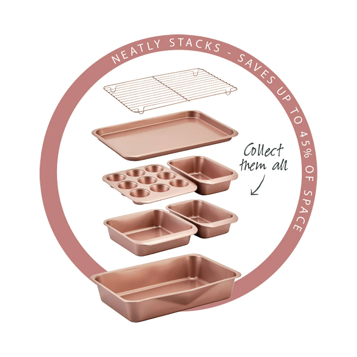 Rose Gold Smart Stack® Loaf Pan 210x130mm