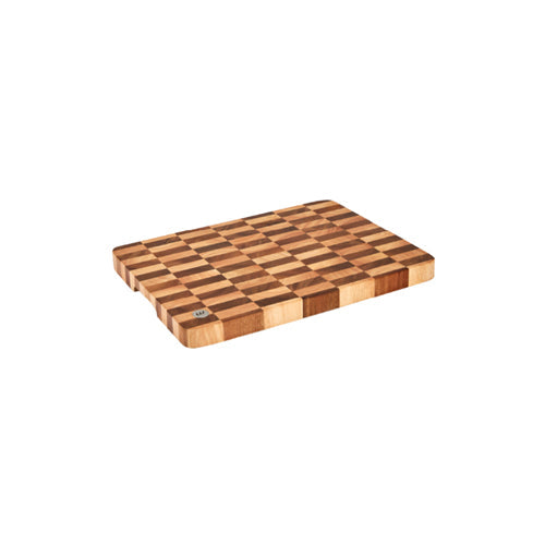 WLT141020 WILTSHIRE Chequered End Grain Board 400x300x30mm Tomkin Australia Hospitality Supplies