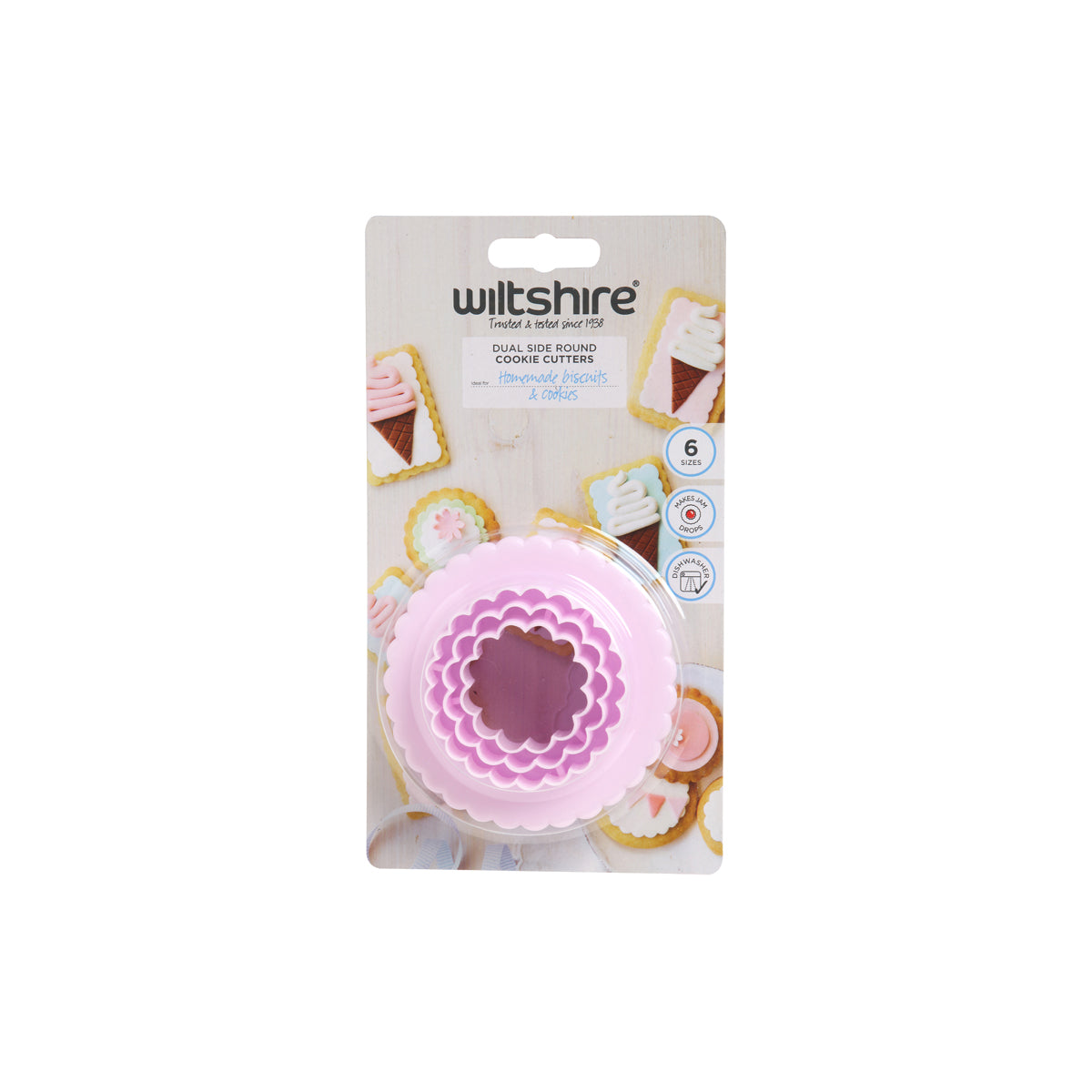 Dual Sided Cookie Cutters Round Set Of 3